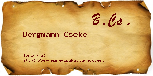 Bergmann Cseke névjegykártya